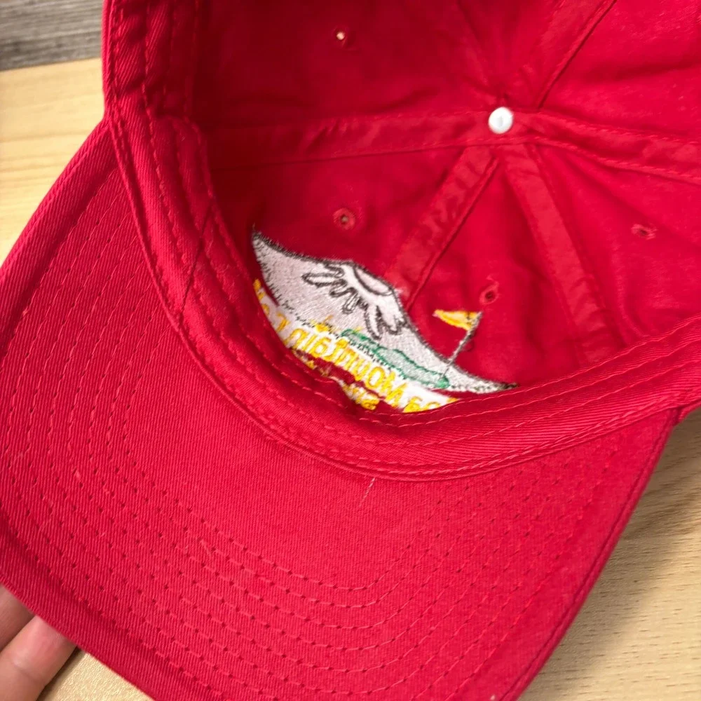 Sea Mountain Golf Hat Cap Strap Back‎ Red Sitka Alaska Adjustable